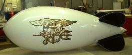 Advertising Blimp 14 ft. advertising blimp with SEAL Trident